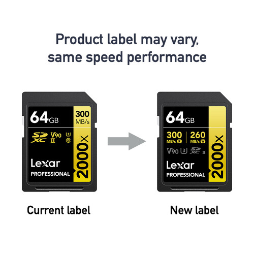 Lexar 64GB Professional 2000x UHS-II SD - 5